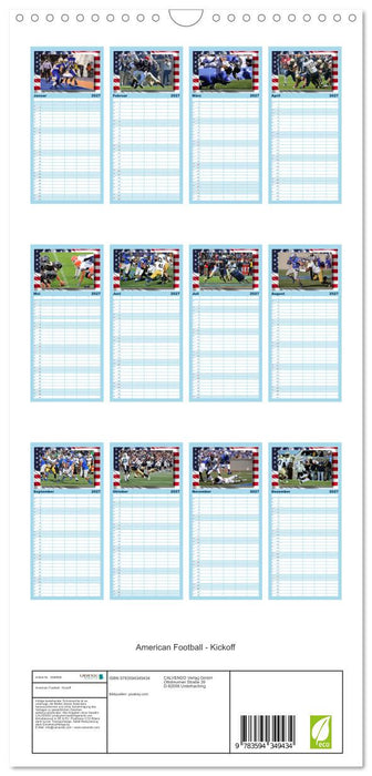 American Football - Kickoff (CALVENDO Familienplaner 2027)