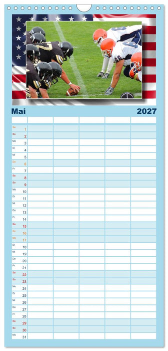American Football - Kickoff (CALVENDO Familienplaner 2027)
