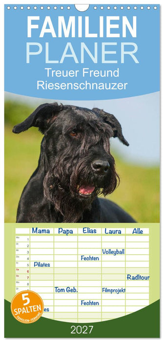 Treuer Freund Riesenschnauzer (CALVENDO Familienplaner 2027)