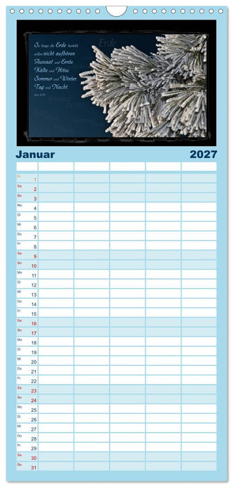 Monat für Monat ein Bibelvers (CALVENDO Familienplaner 2027)