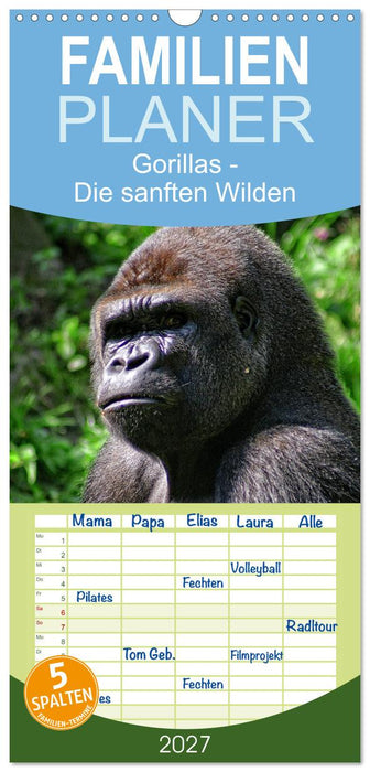 Gorillas - Die sanften Wilden (CALVENDO Familienplaner 2027)