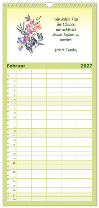12 unterhaltsame Zitate für ein schönes Jahr (CALVENDO Familienplaner 2027)