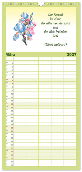 12 unterhaltsame Zitate für ein schönes Jahr (CALVENDO Familienplaner 2027)