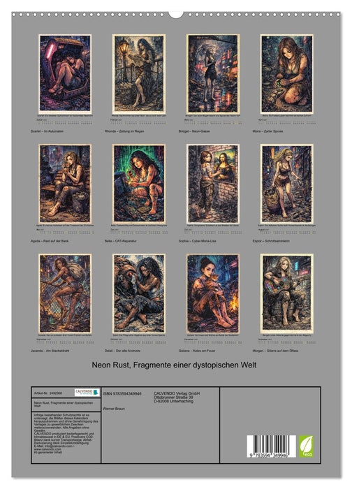 Neon Rust, Fragmente einer dystopischen Welt (CALVENDO Premium Wandkalender 2027)
