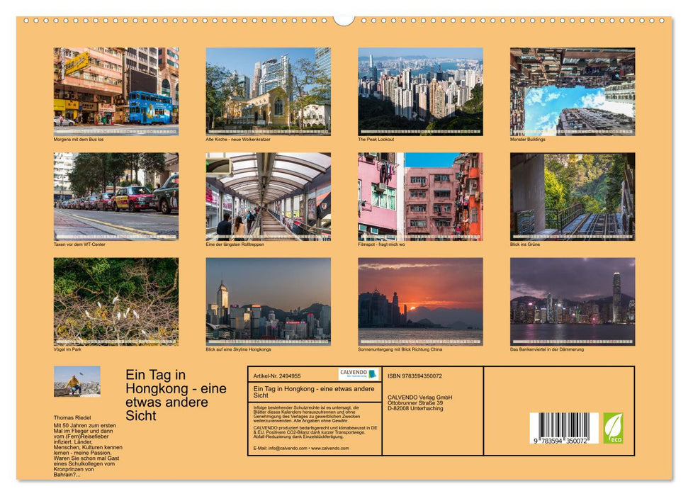 Ein Tag in Hongkong - eine etwas andere Sicht (CALVENDO Wandkalender 2027)