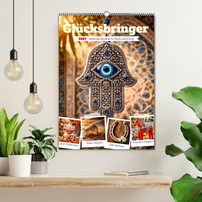 Glücksbringer. Weltweite Symbole für Glück und Schutz (CALVENDO Wandkalender 2027)
