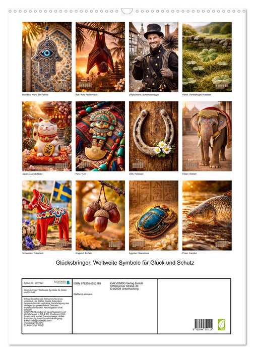 Glücksbringer. Weltweite Symbole für Glück und Schutz (CALVENDO Wandkalender 2027)