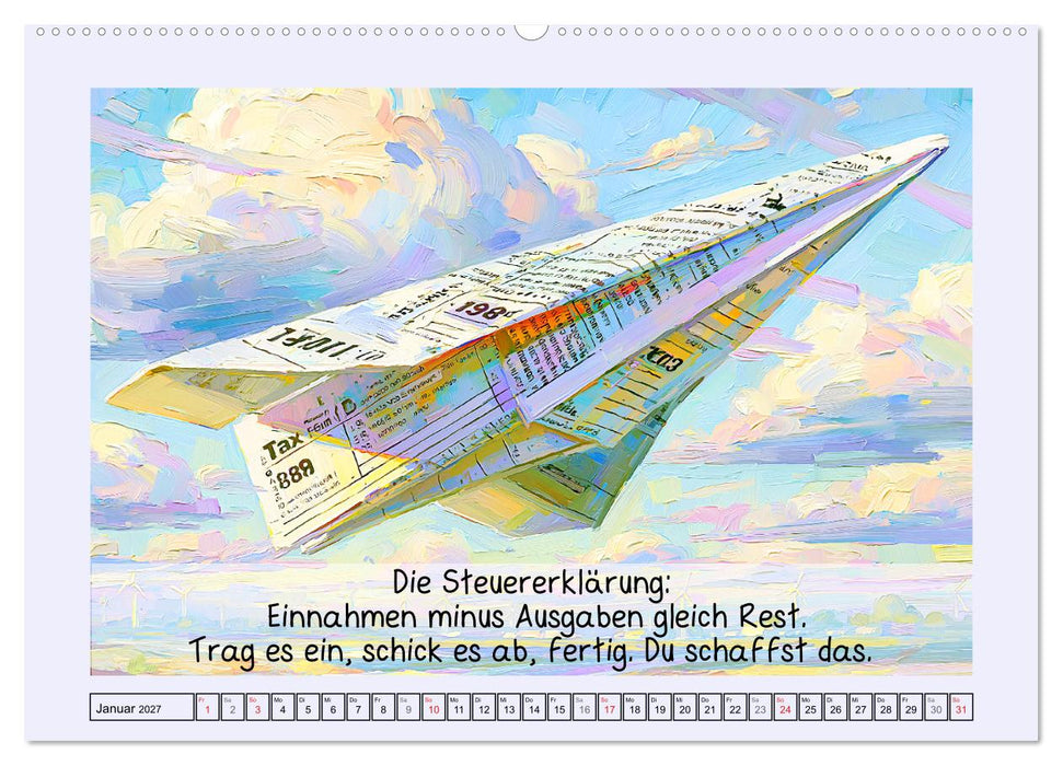 Humorvoller Guide. Wie man ohne Eltern überlebt (CALVENDO Premium Wandkalender 2027)