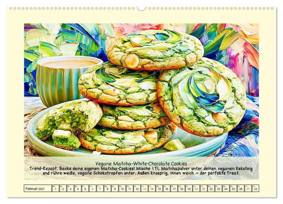 Cozy Matcha. Dein Guide für grünen Genuss (CALVENDO Premium Wandkalender 2027)
