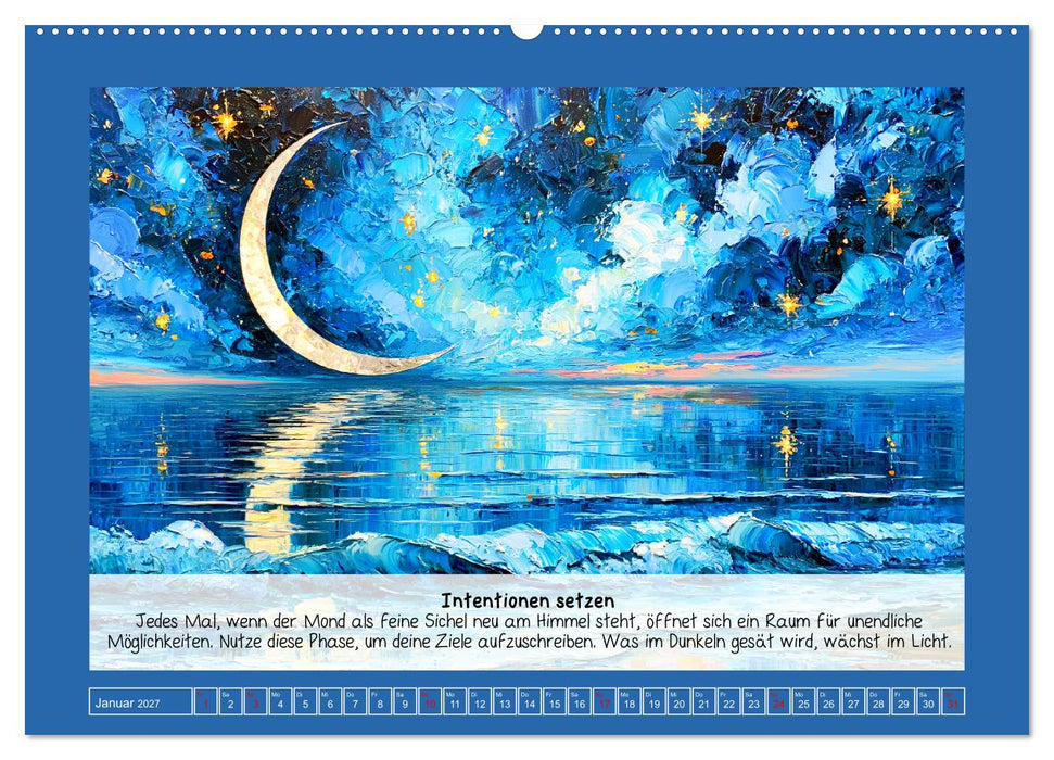 Im Rhytmus des Mondes. Kosmische Energie und Manifestation (CALVENDO Premium Wandkalender 2027)