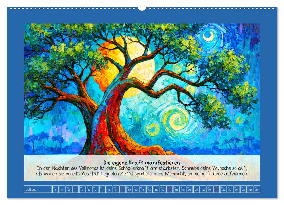 Im Rhytmus des Mondes. Kosmische Energie und Manifestation (CALVENDO Premium Wandkalender 2027)