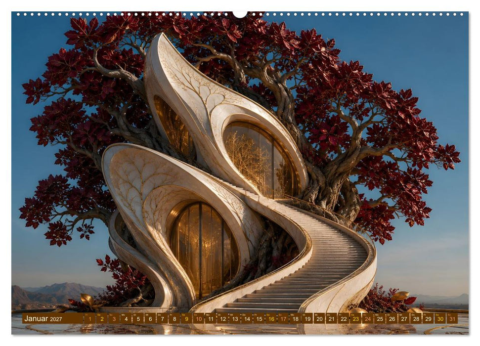 Architektur der Träume Visionen einer neuen Welt (CALVENDO Premium Wandkalender 2027)