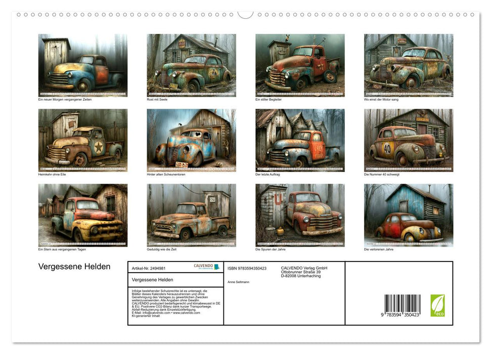 Vergessene Helden (CALVENDO Premium Wandkalender 2027)