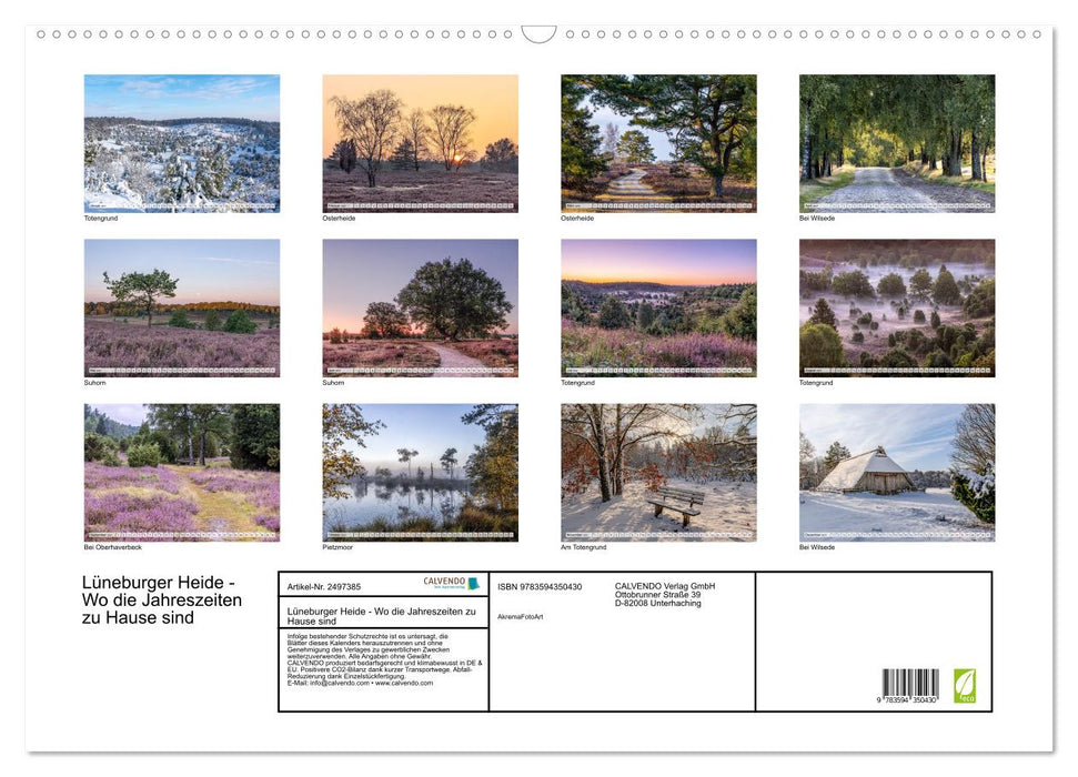 Lüneburger Heide - Wo die Jahreszeiten zu Hause sind (CALVENDO Wandkalender 2027)
