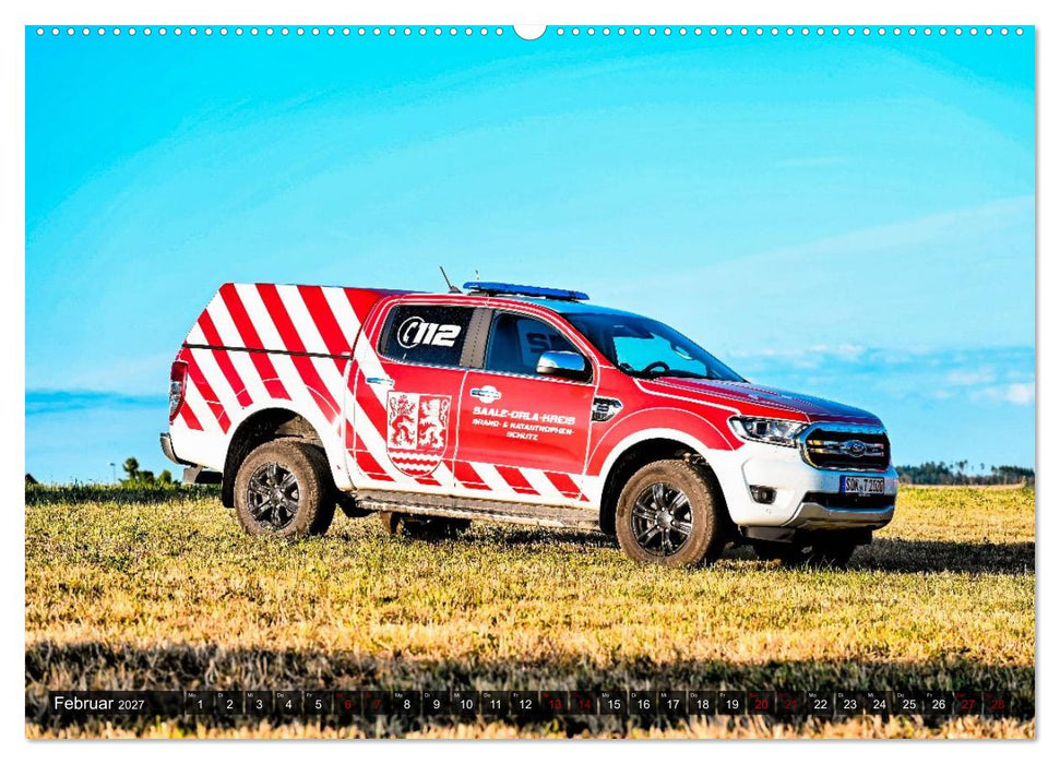 112 Fahrzeuge der Feuerwehr (CALVENDO Wandkalender 2027)
