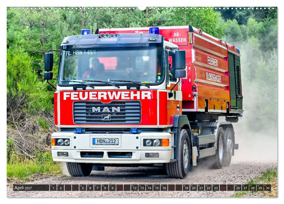112 Fahrzeuge der Feuerwehr (CALVENDO Wandkalender 2027)