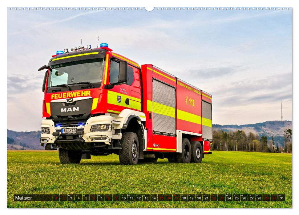 112 Fahrzeuge der Feuerwehr (CALVENDO Wandkalender 2027)