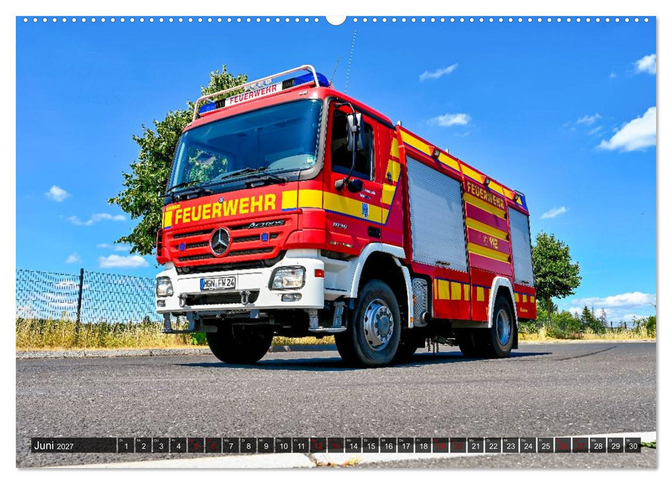 112 Fahrzeuge der Feuerwehr (CALVENDO Wandkalender 2027)