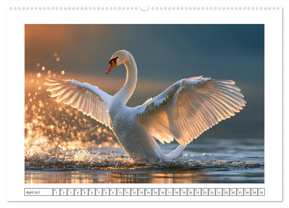 Magische Schwanenwelt (CALVENDO Premium Wandkalender 2027)