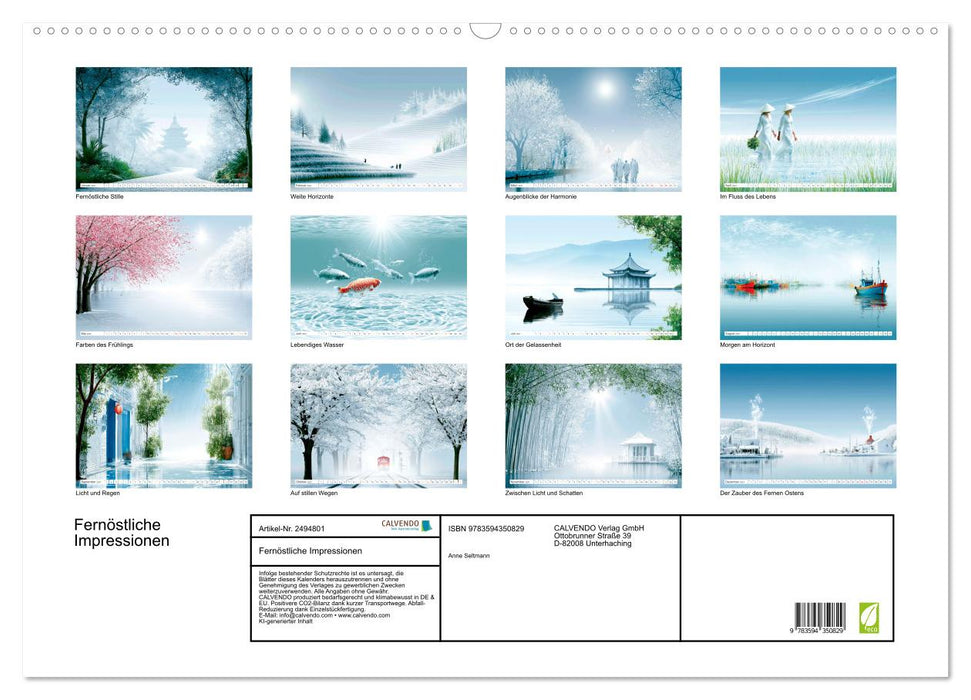 Fernöstliche Impressionen (CALVENDO Wandkalender 2027)