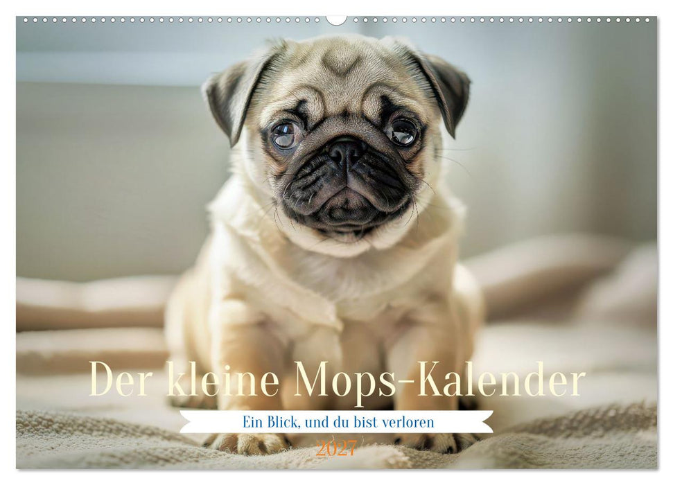 Der kleine Mops-Kalender (CALVENDO Wandkalender 2027)