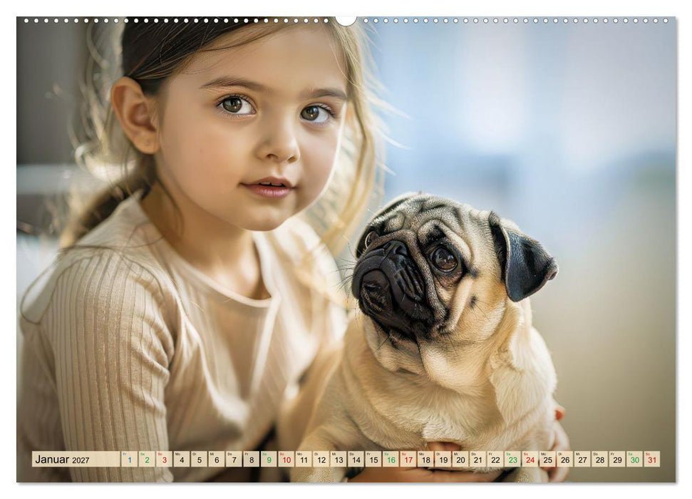 Der kleine Mops-Kalender (CALVENDO Wandkalender 2027)