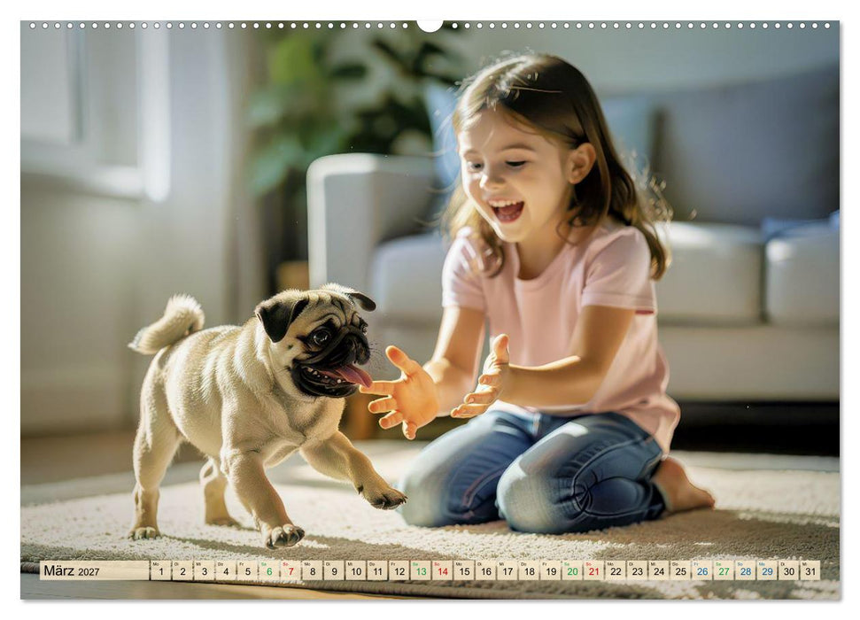 Der kleine Mops-Kalender (CALVENDO Wandkalender 2027)