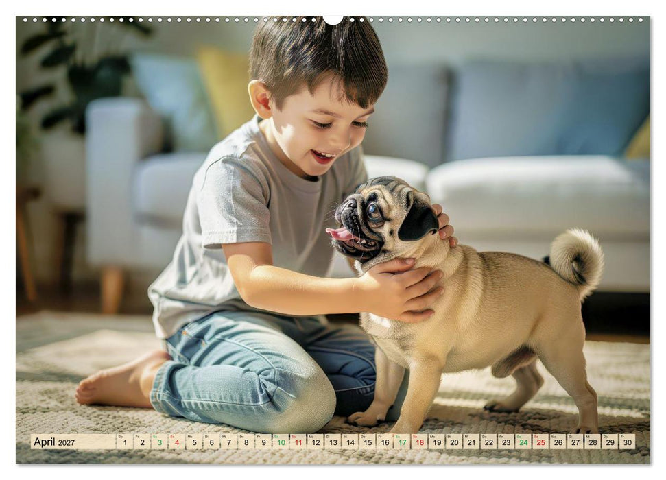 Der kleine Mops-Kalender (CALVENDO Wandkalender 2027)