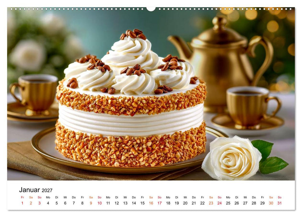 Torten - Fantastisch Fruchtig Festlich (CALVENDO Premium Wandkalender 2027)