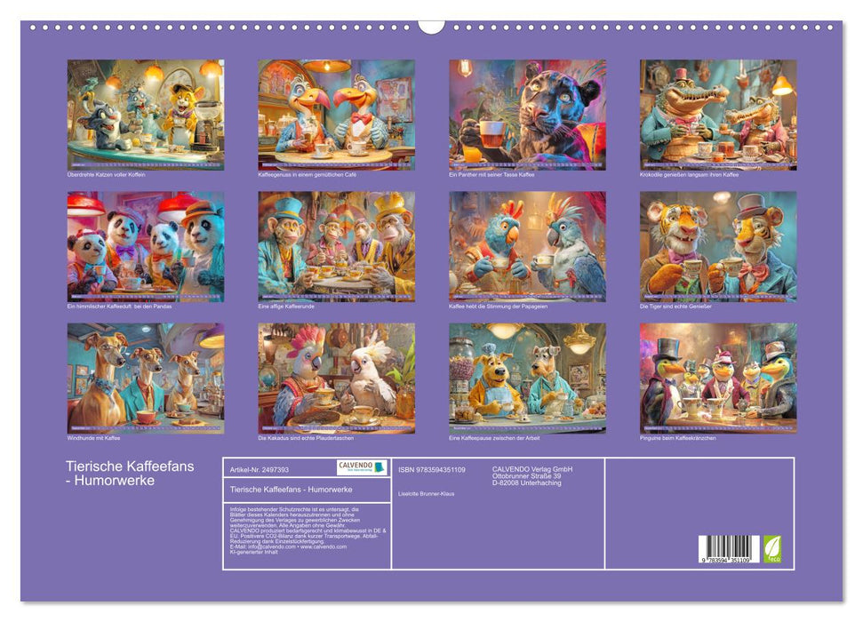 Tierische Kaffeefans - Humorwerke (CALVENDO Wandkalender 2027)