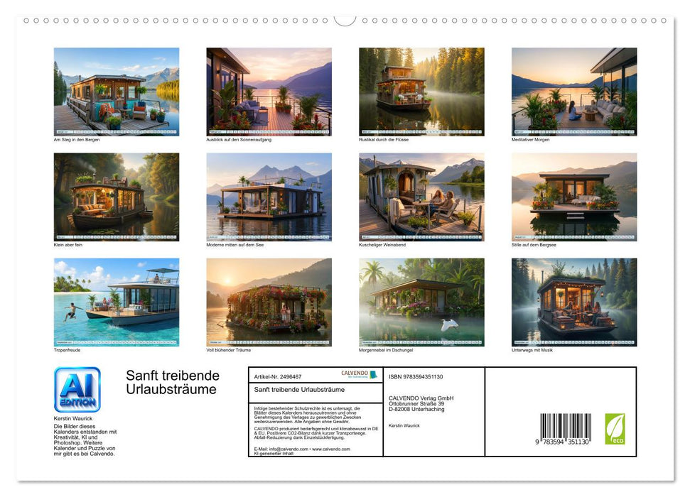 Sanft treibende Urlaubsträume (CALVENDO Premium Wandkalender 2027)