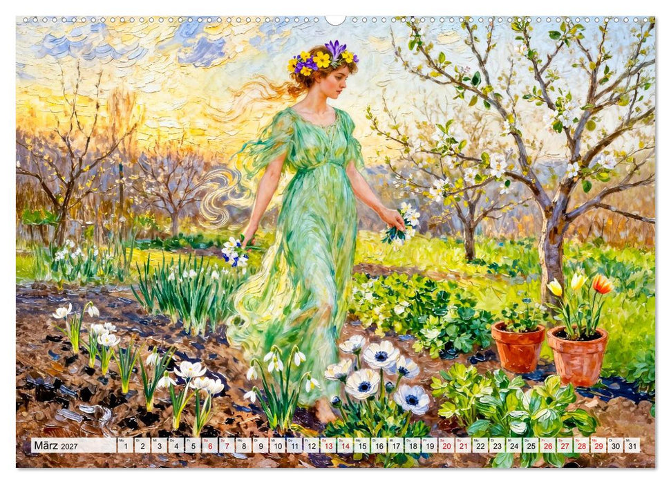Götter des Gartens - Zeus und die Kräfte der Natur (CALVENDO Premium Wandkalender 2027)