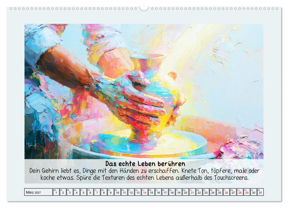 Offline Magic. Dein Guide für gesunde Digital-Wellness (CALVENDO Premium Wandkalender 2027)