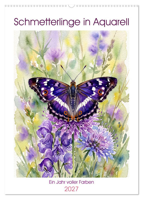 Schmetterlinge in Aquarell (CALVENDO Wandkalender 2027)