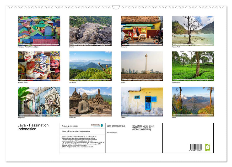 Java - Faszination Indonesien (CALVENDO Wandkalender 2027)