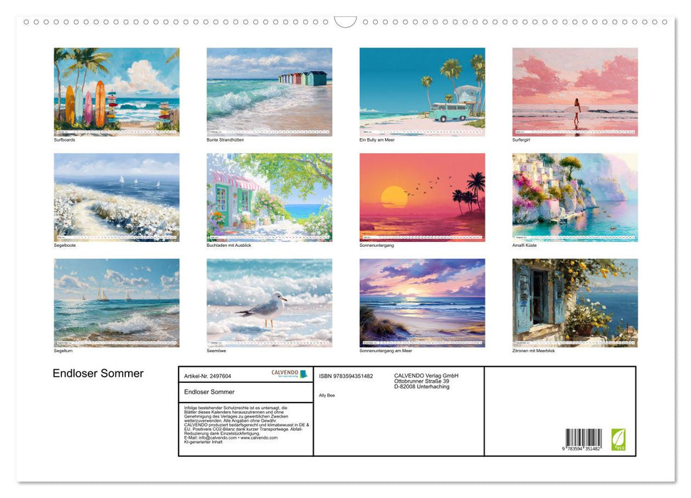Endloser Sommer (CALVENDO Wandkalender 2027)