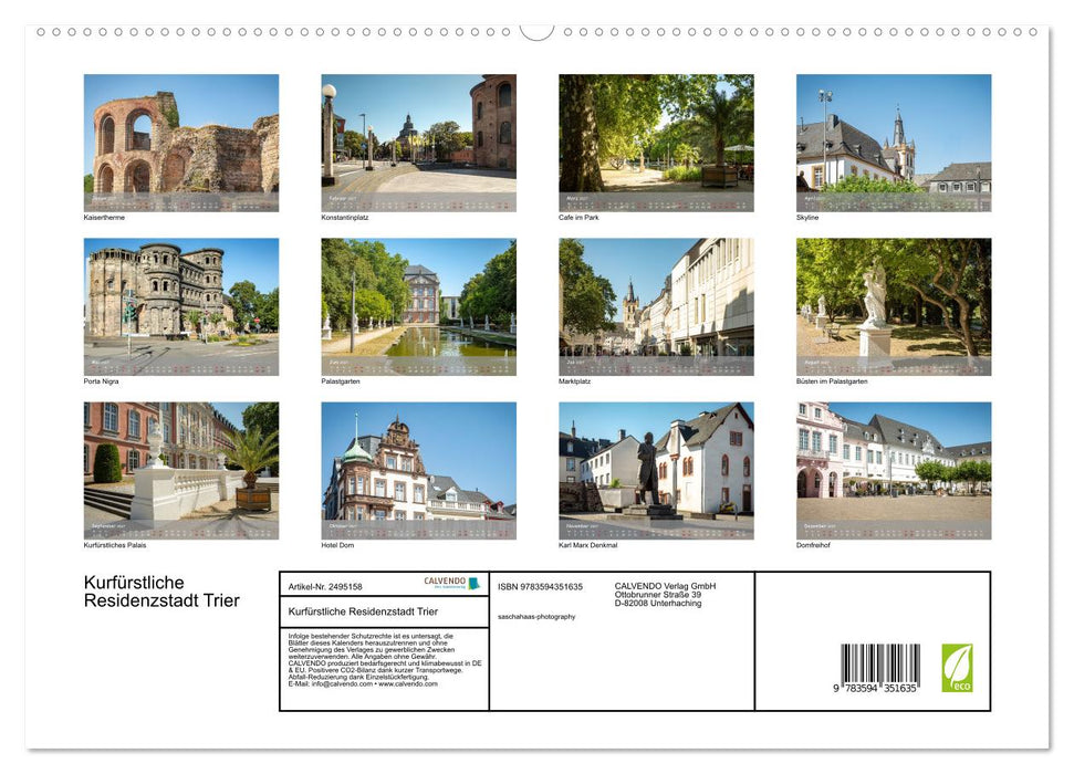 Kurfürstliche Residenzstadt Trier (CALVENDO Premium Wandkalender 2027)