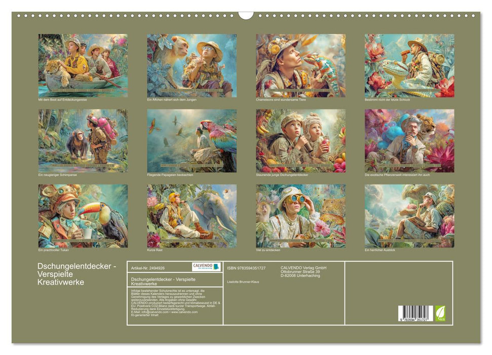Dschungelentdecker - Verspielte Kreativwerke (CALVENDO Wandkalender 2027)