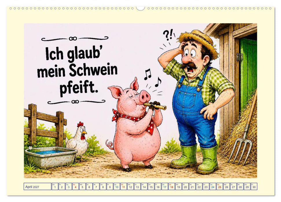 Sprichwörter. Bekannte Redewendungen und geflügelte Worte (CALVENDO Premium Wandkalender 2027)