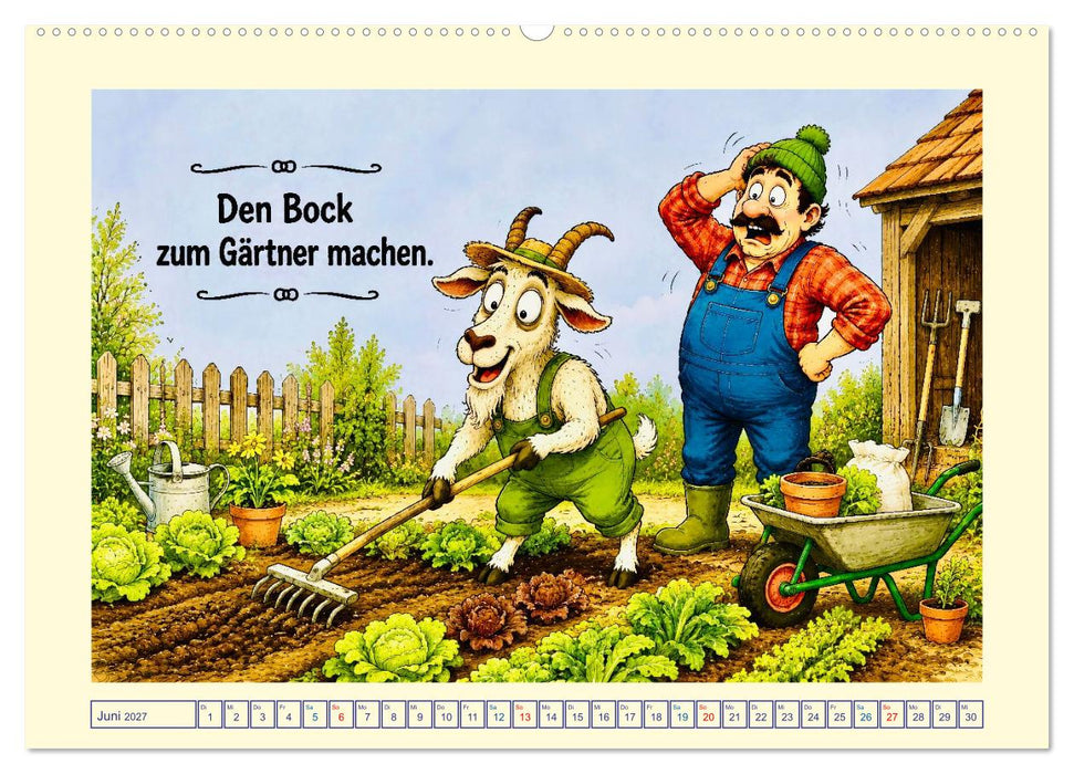 Sprichwörter. Bekannte Redewendungen und geflügelte Worte (CALVENDO Premium Wandkalender 2027)
