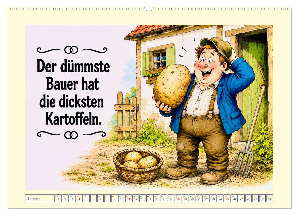 Sprichwörter. Bekannte Redewendungen und geflügelte Worte (CALVENDO Premium Wandkalender 2027)