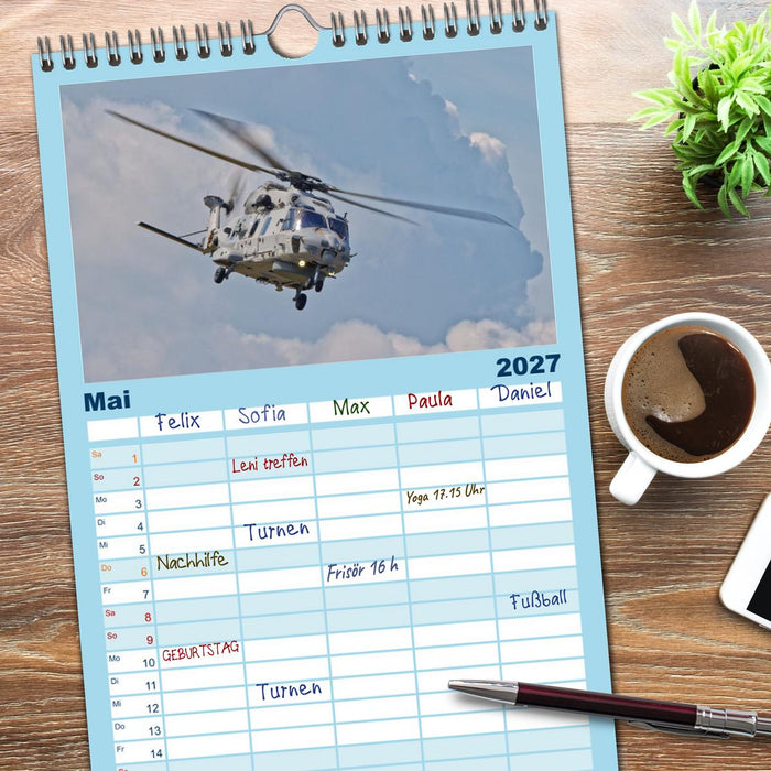 Hubschrauber der Marine (CALVENDO Familienplaner 2027)