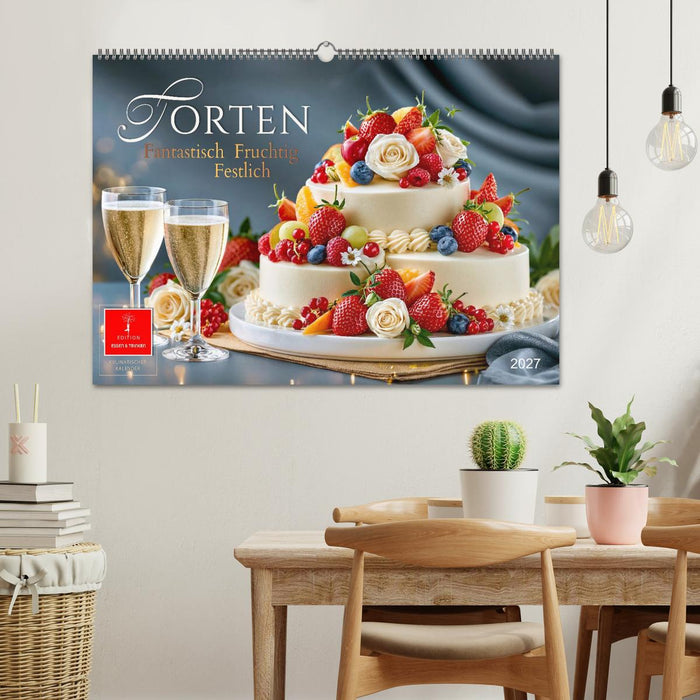 Torten - Fantastisch Fruchtig Festlich (CALVENDO Wandkalender 2027)