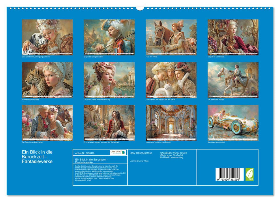 Ein Blick in die Barockzeit - Fantasiewerke (CALVENDO Premium Wandkalender 2027)
