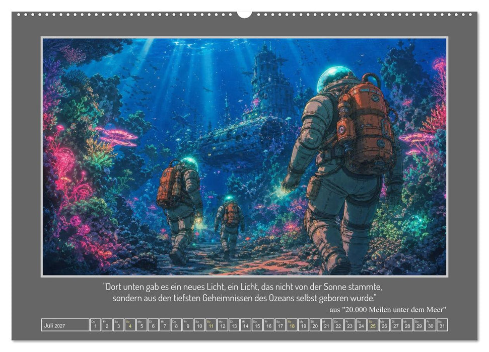 Retro-Futurismus: Die Welten von Jules Verne (CALVENDO Premium Wandkalender 2027)