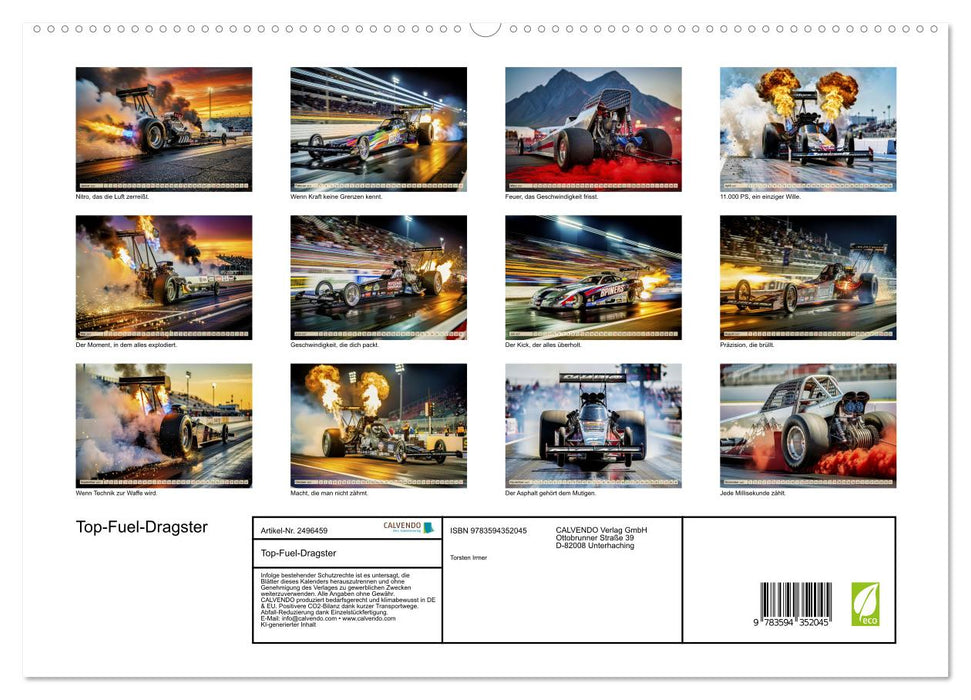 Top-Fuel-Dragster (CALVENDO Premium Wandkalender 2027)