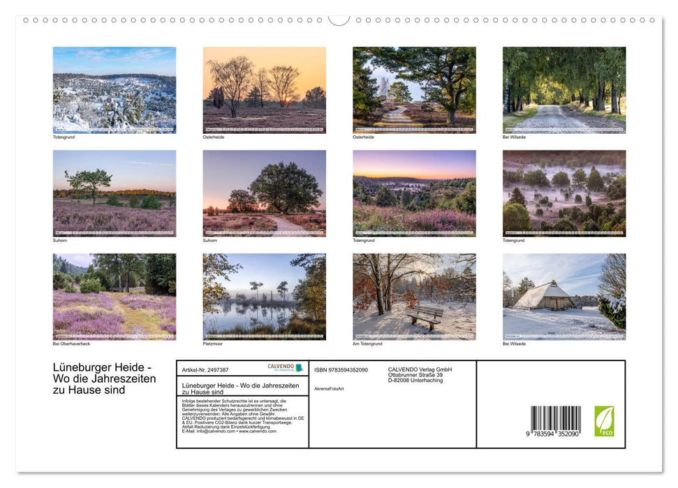 Lüneburger Heide - Wo die Jahreszeiten zu Hause sind (CALVENDO Premium Wandkalender 2027)