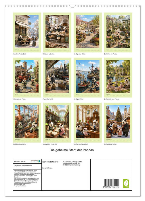 Die geheime Stadt der Pandas (CALVENDO Premium Wandkalender 2027)