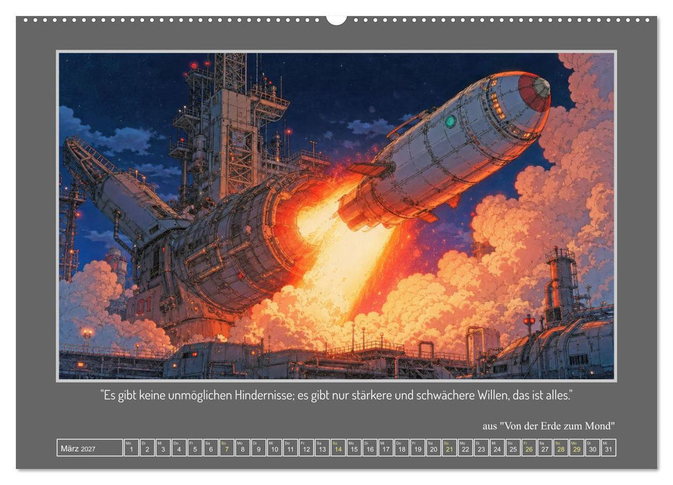 Retro-Futurismus: Die Welten von Jules Verne (CALVENDO Wandkalender 2027)