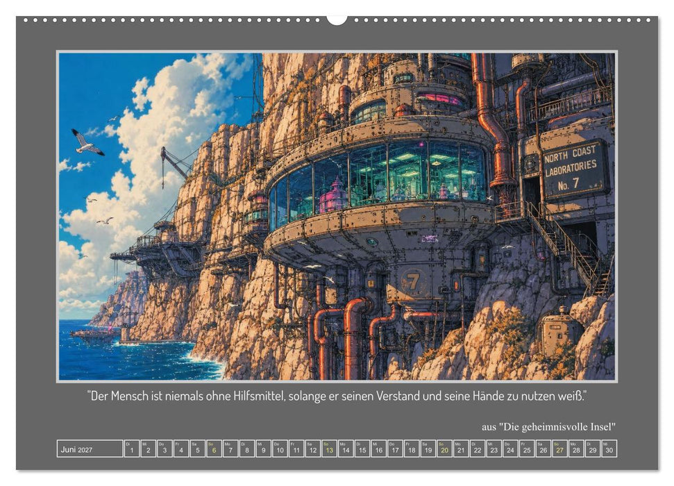Retro-Futurismus: Die Welten von Jules Verne (CALVENDO Wandkalender 2027)